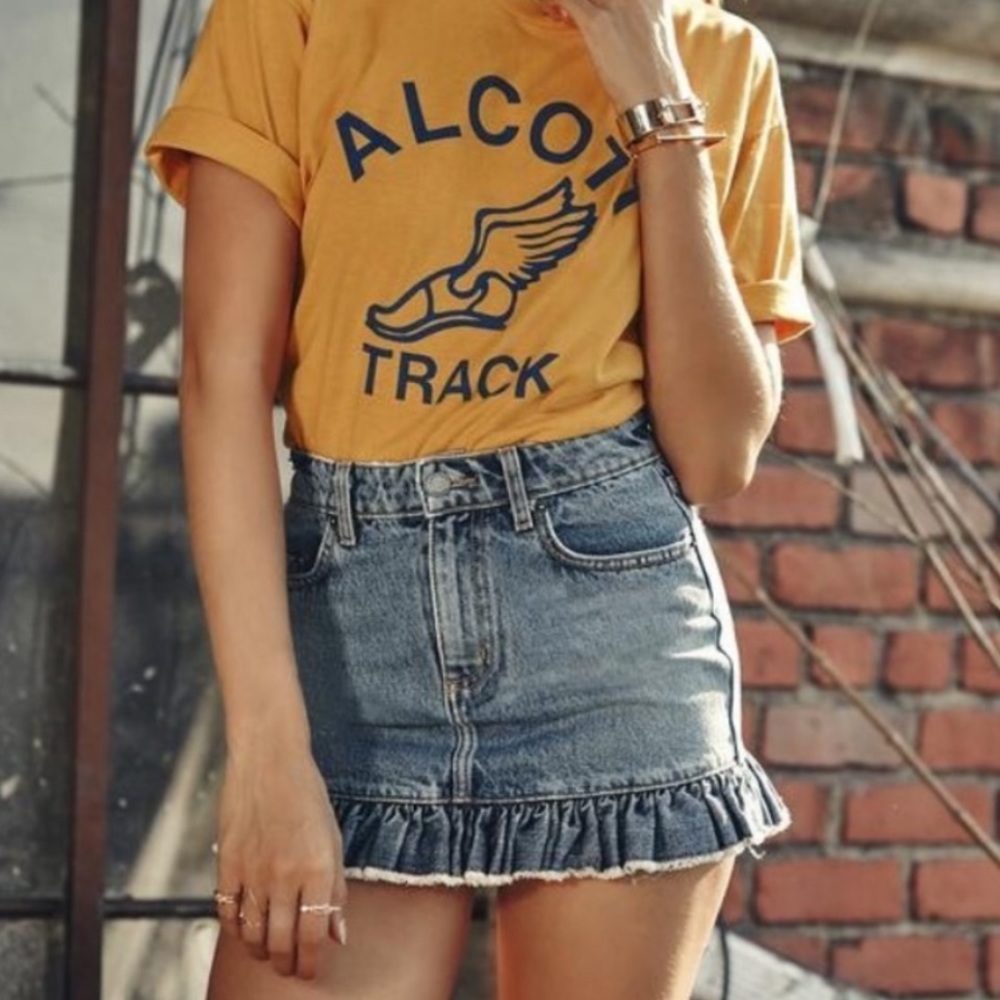 NWT LF/Carmar Jean skirt